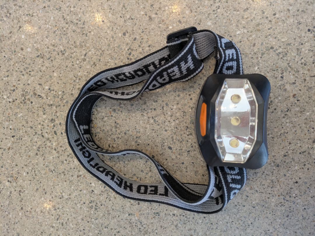 Black  3-LED Head Torch