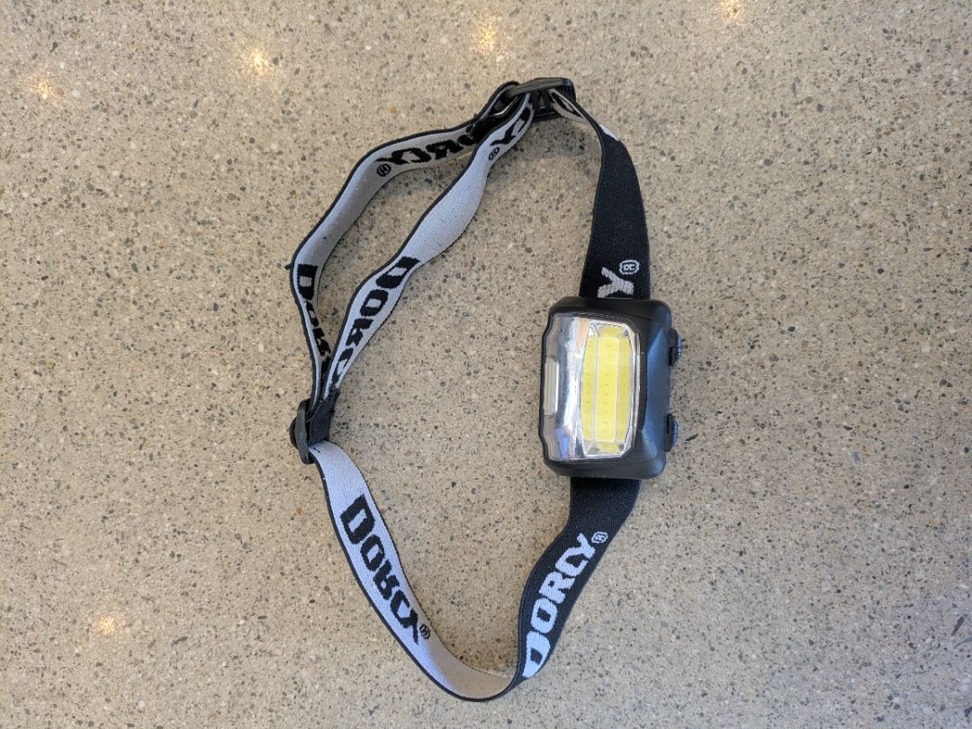 Black Dorcy COB LED Head Torch