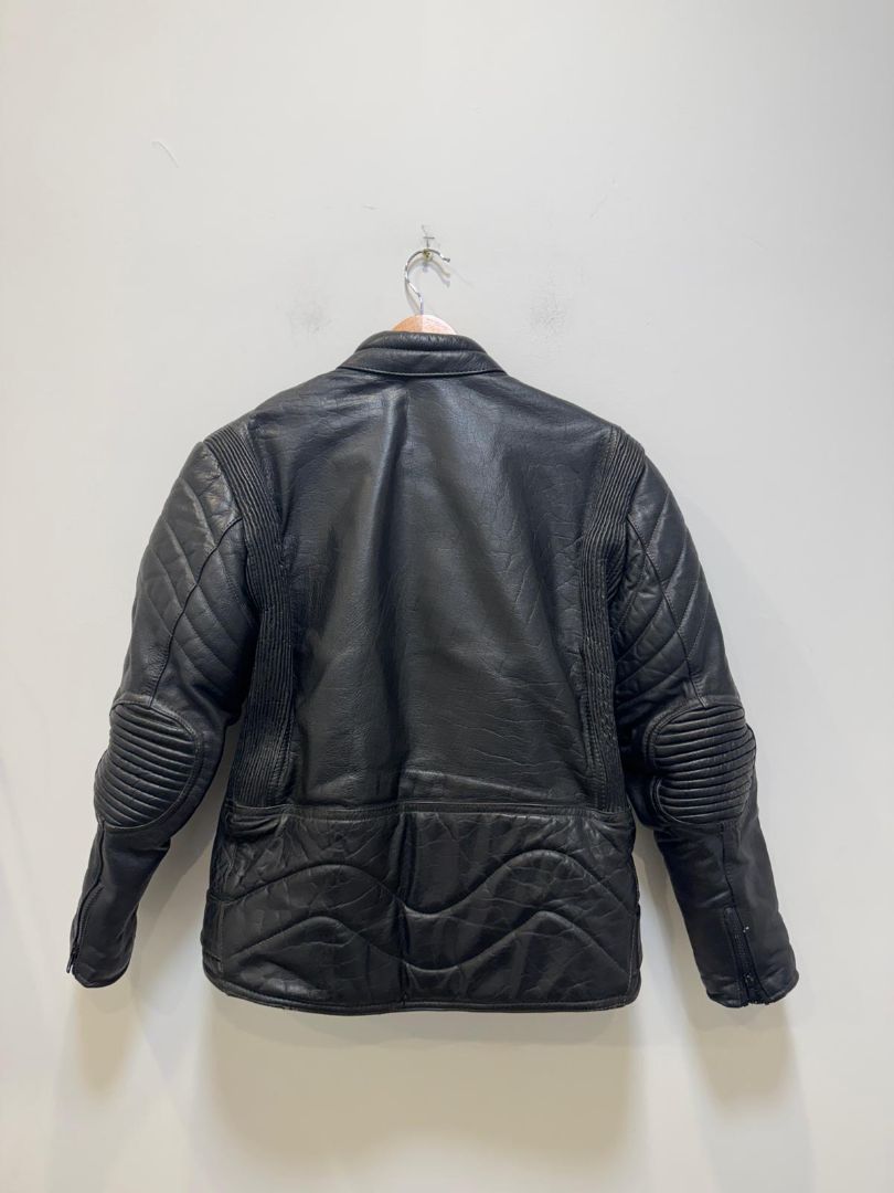 Black WFO Motorcycle Jacket, S