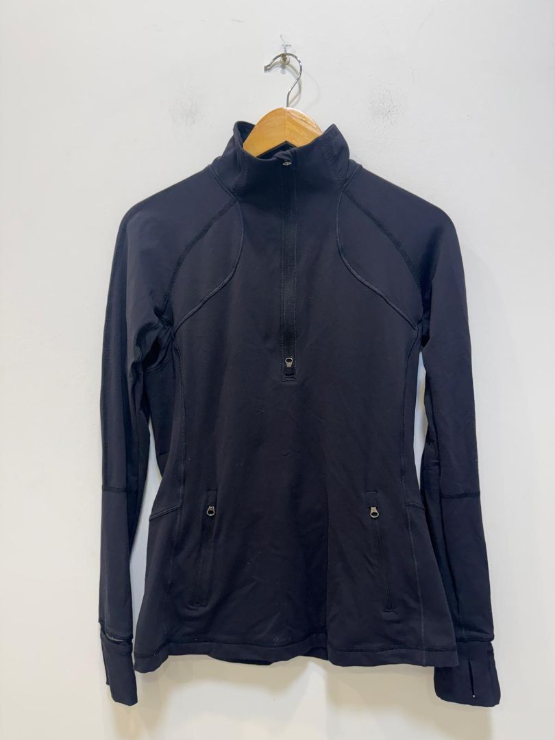 Black Lululemon Half-zip top, M