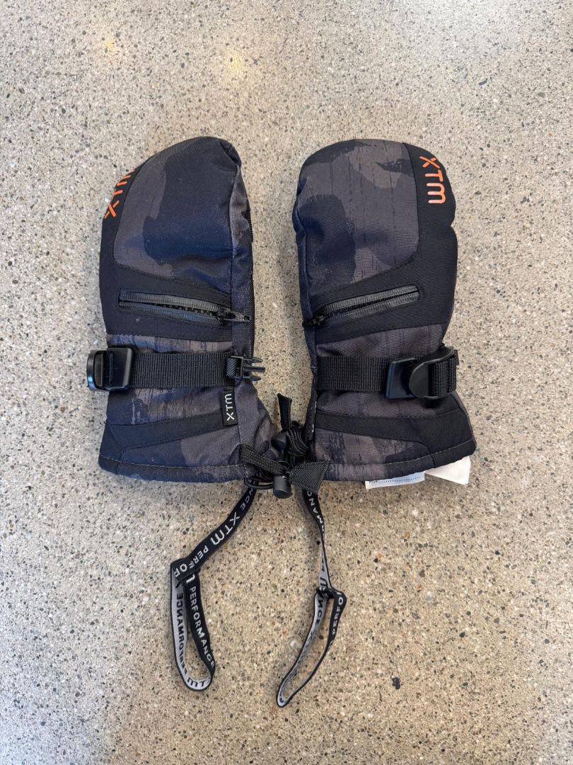 Black XTM Kids Mittens