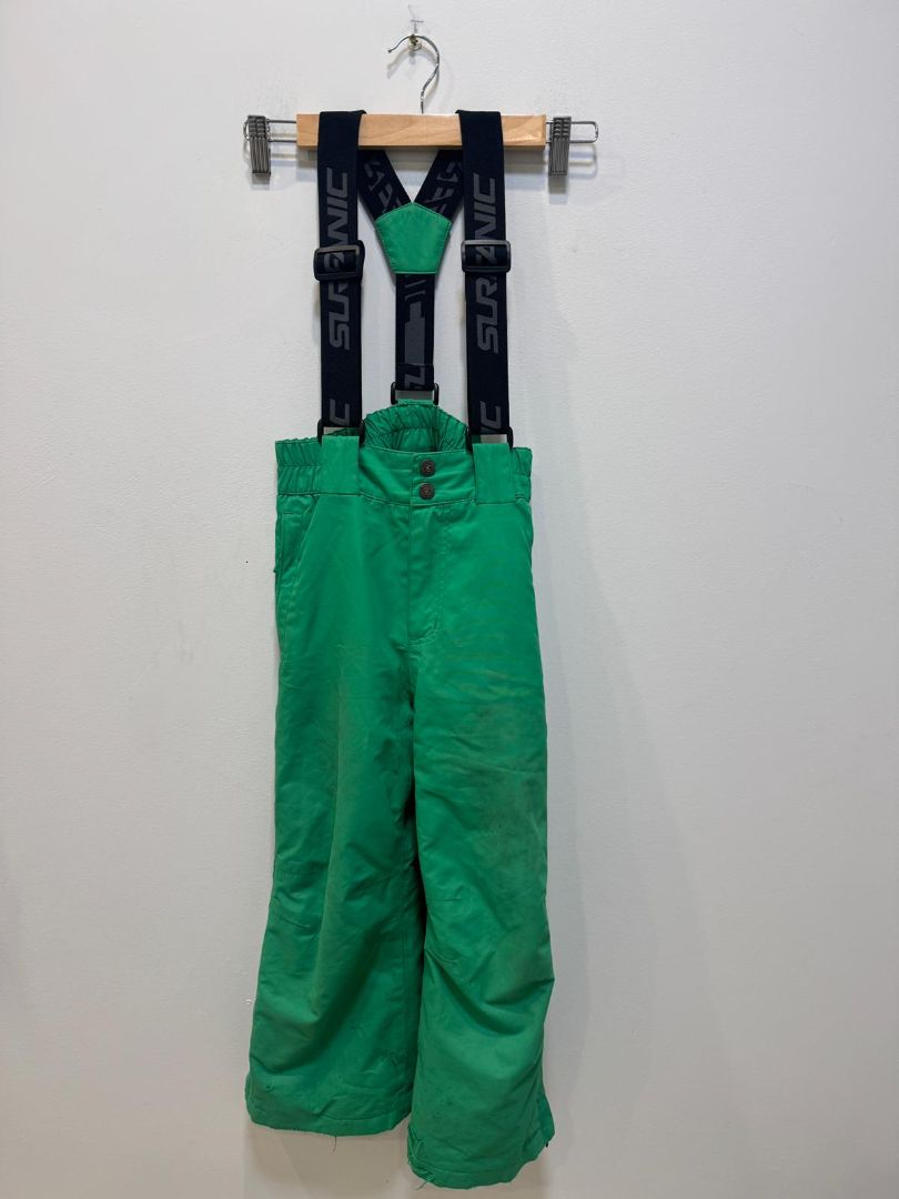Green Surfanic Kids Ski Pants, 5 - 6
