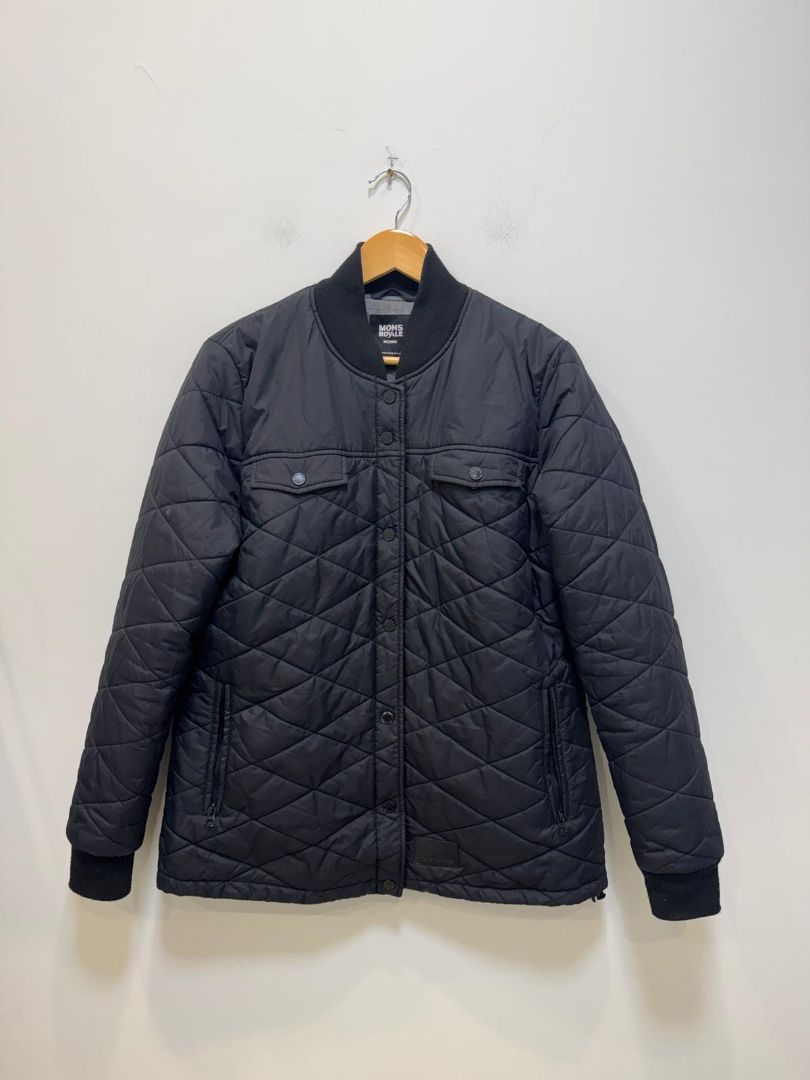 Black Mons Royale Merino Quilted Jacket, Women's L