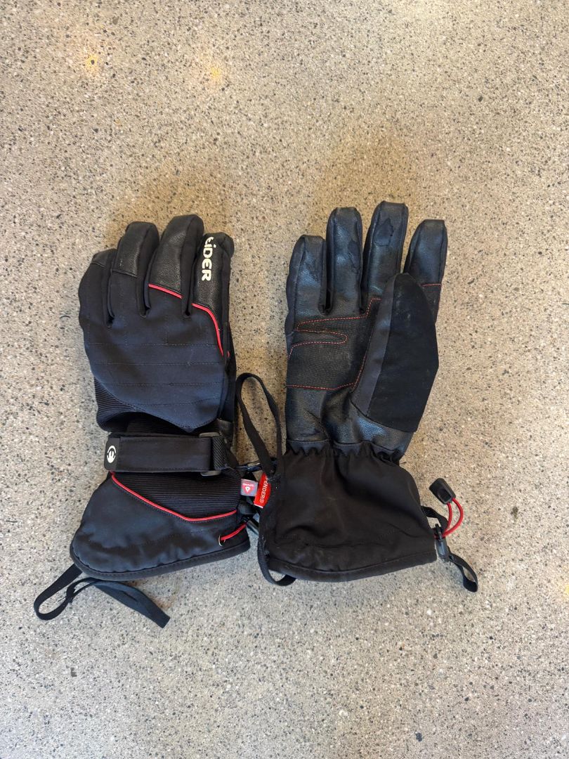 Black Spyder Ski Gloves, L