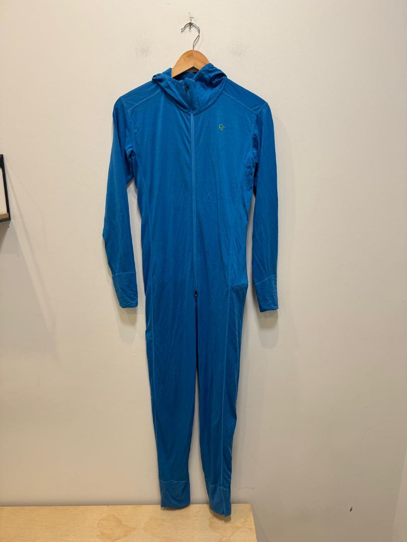 Blue Norrøna Merino Onesie, 164cm