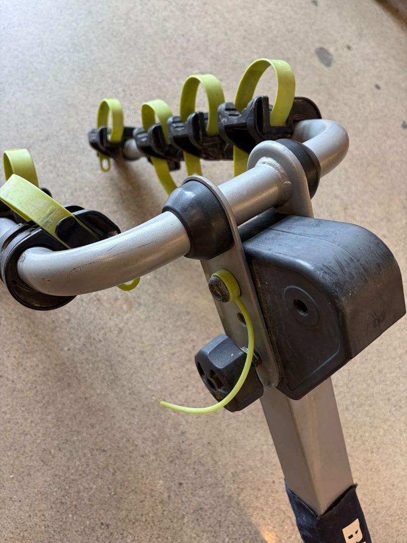 Silver BuzzRack 4-Bike Hitch Carrier, 4-Bike