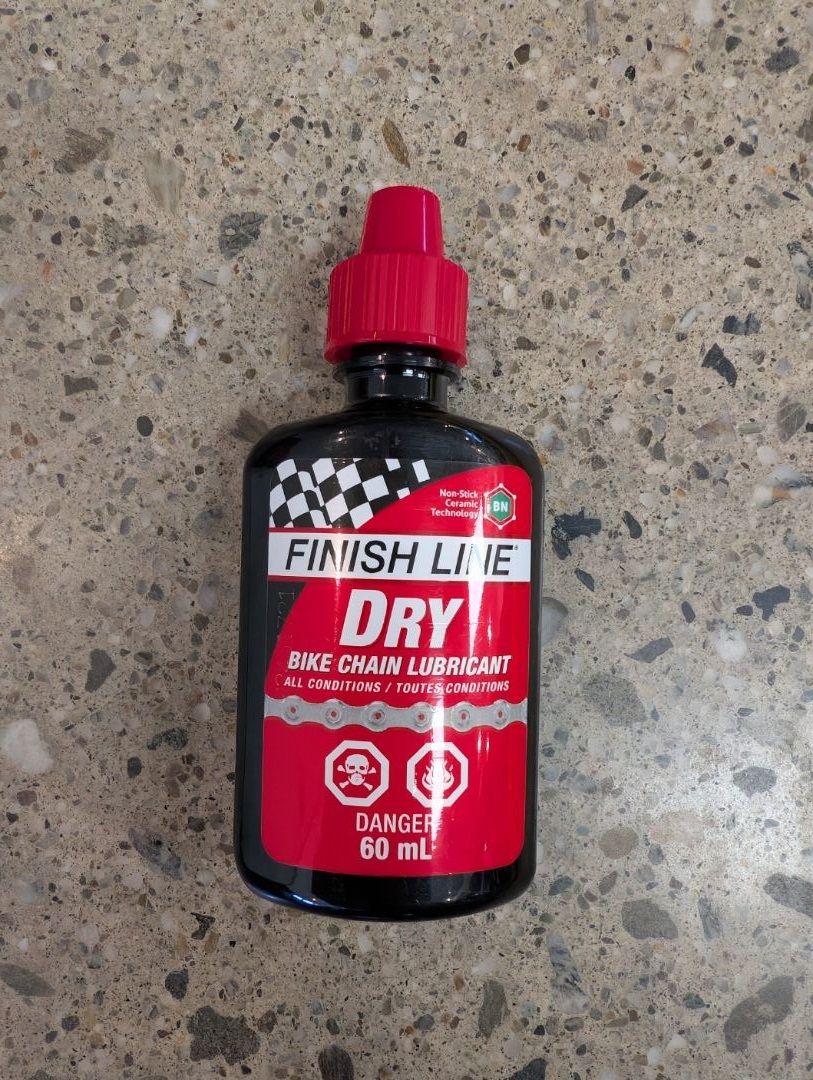 Red Finish Line Dry Bike Chain Lubricant 60 mL