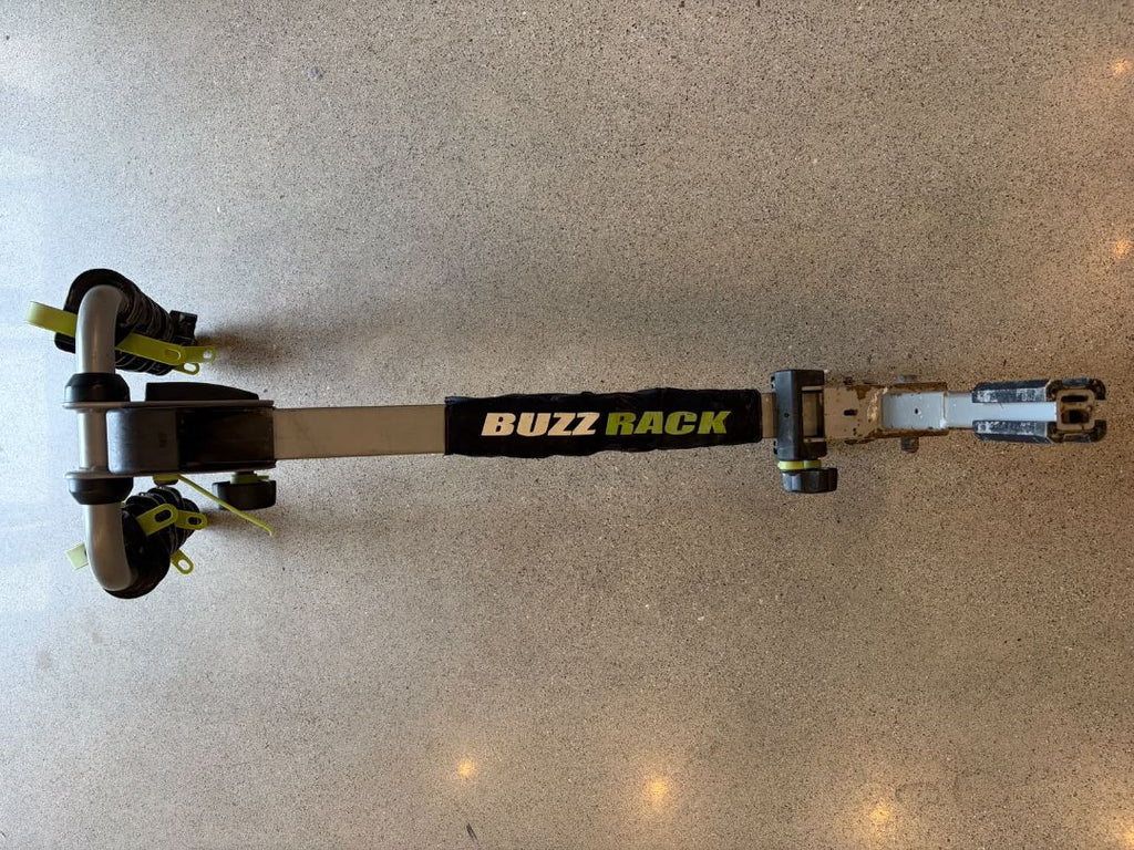 Silver BuzzRack 4-Bike Hitch Carrier, 4-Bike