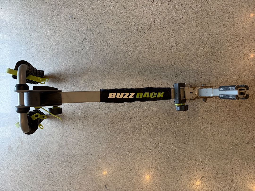 Silver BuzzRack 4-Bike Hitch Carrier, 4-Bike