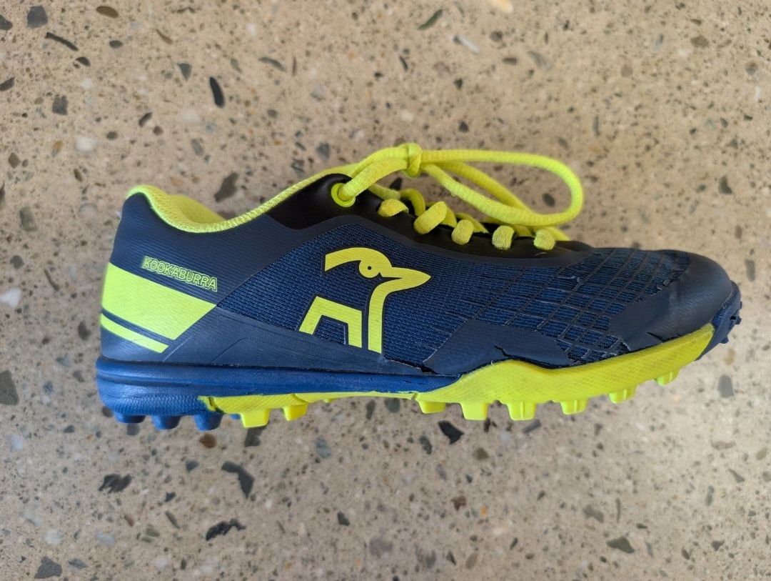 Navy/Yellow Kookaburra Neon Junior Hockey Shoes, EU 34 / UK 2 / US 3Y