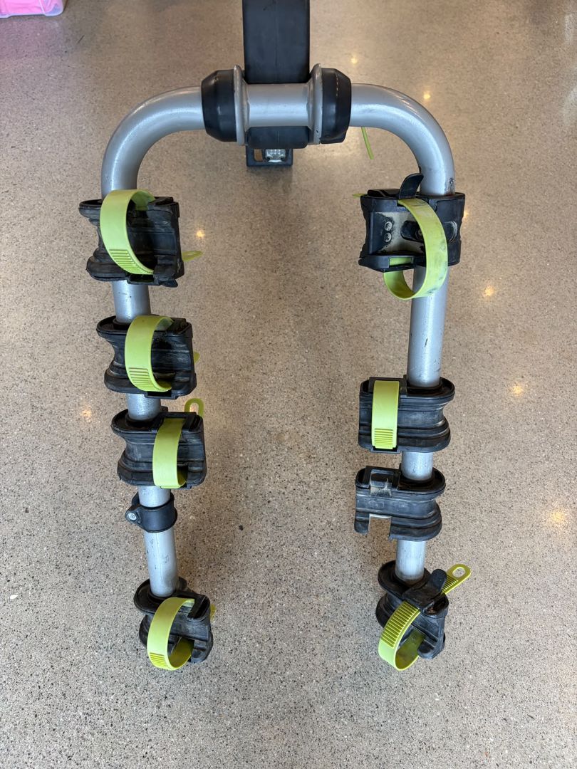 Silver BuzzRack 4-Bike Hitch Carrier, 4-Bike